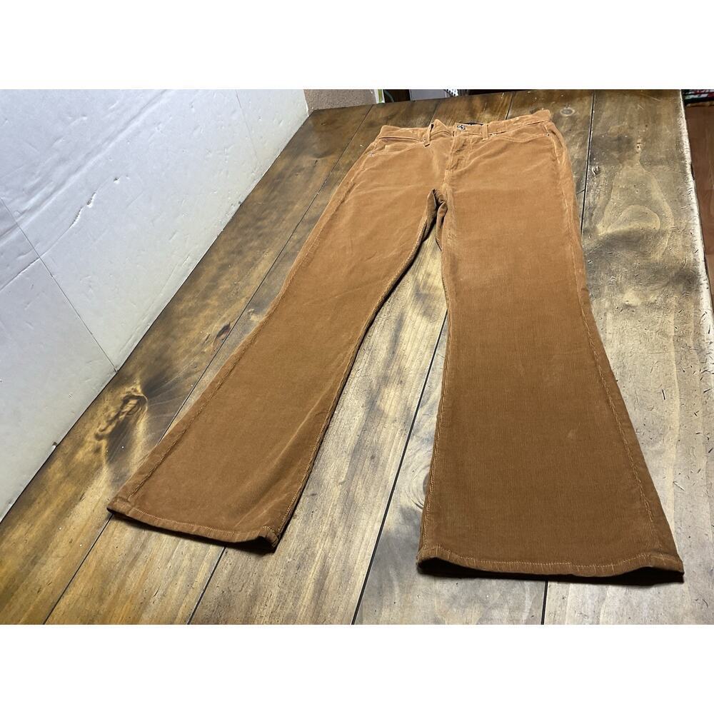 Veronica Beard Pants Carson Ankle Flare Tan Camel Corduroy Size 29